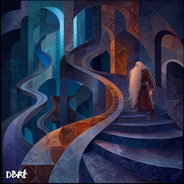 A wizard guide on Escher-style impossible stairs