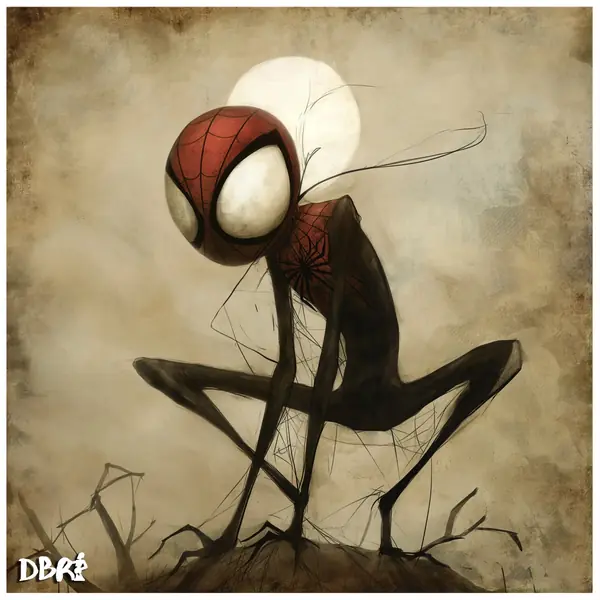 Spider-Burt: a spindly Tim Burton-style Spider-Man