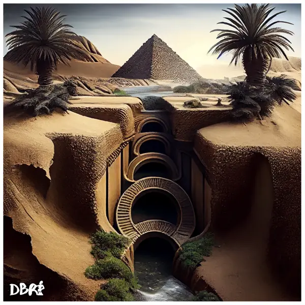 The Pyramyth: pyramids with an impossible stair carved into the ground