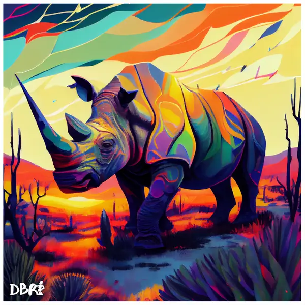 Patch, the colourful rhino