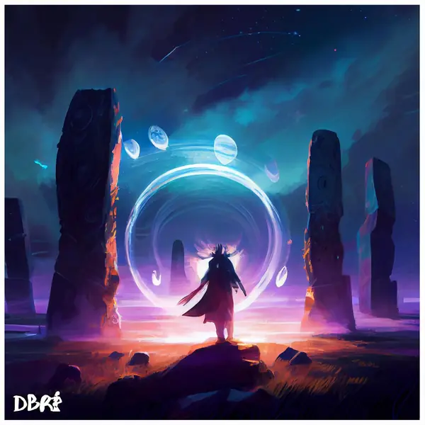 A druid portal glowing among standing stones