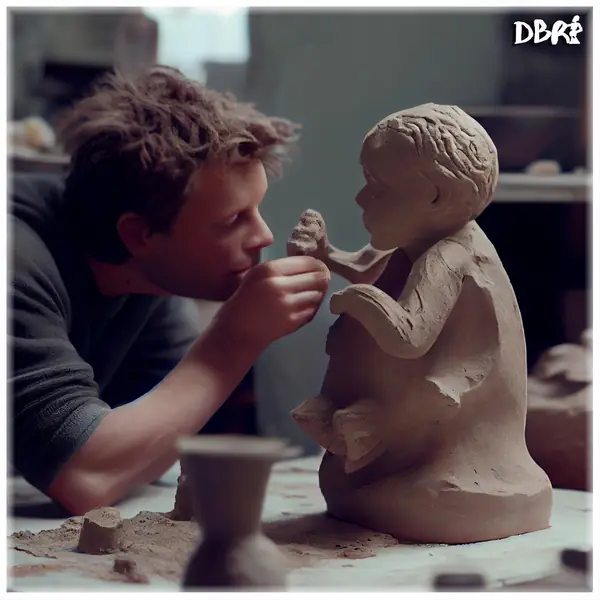 Early years matter: a man sculpting a clay child