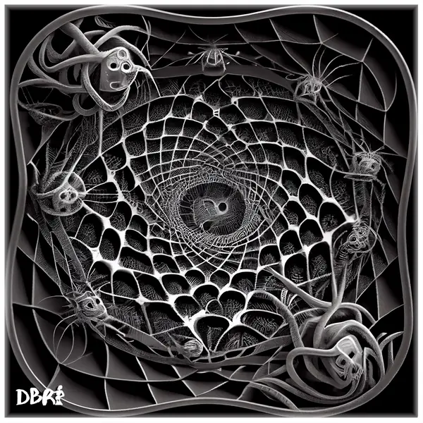 An Escher-style tangled web