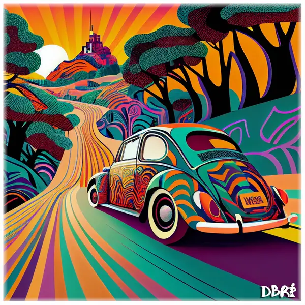 A psychedelic Beetle road trip