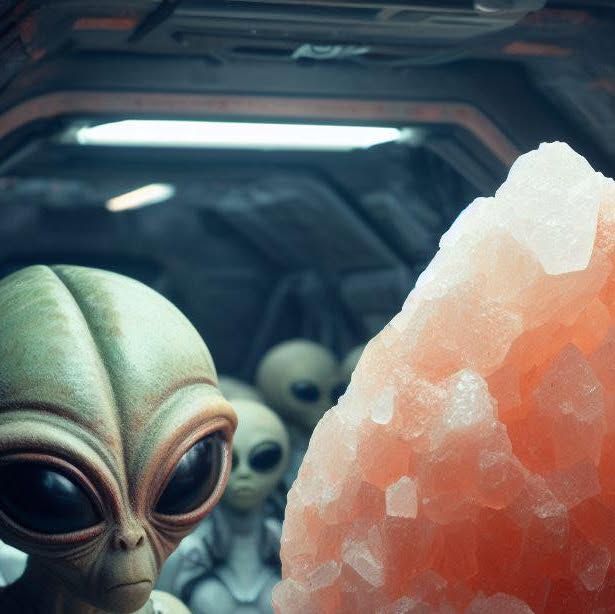 They came for salt: aliens with a salt rock