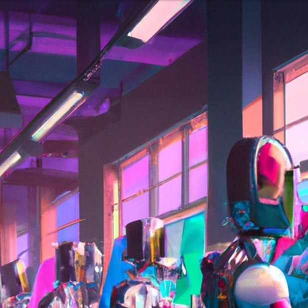 A nice place to be: robots in a neon loft